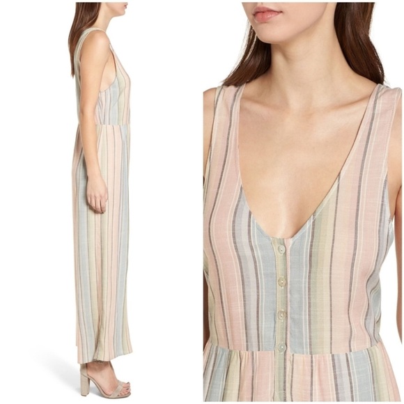 NWT Show Me Your MuMu Striped Dunaway Wide Leg Boho Jumpsuit - Picture 12 of 14